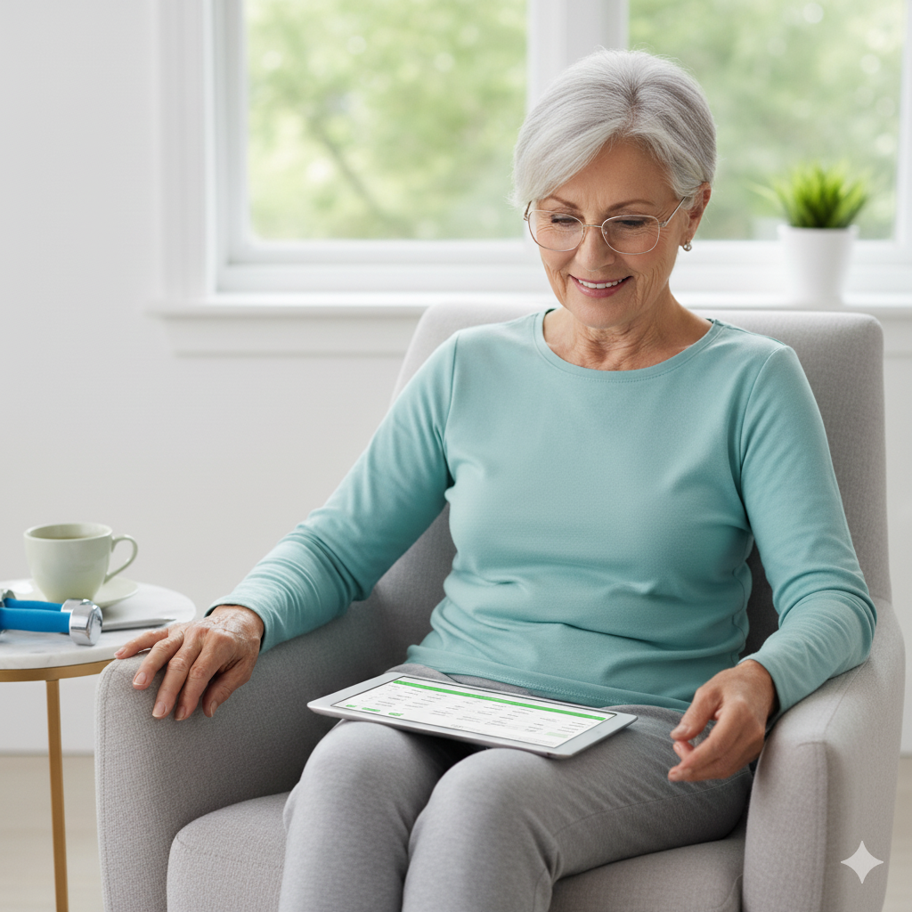 Confident Older Adult Reviewing a Pre-Surgery Plan